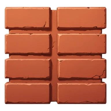 One line two bricks in right and left horizontal  sticker