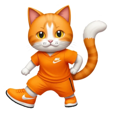 Bitte mach mir eine Katze mit Nike Sachen  sticker