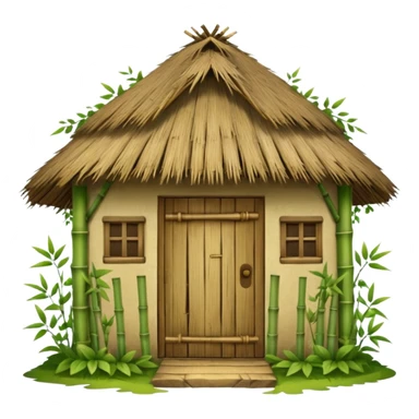 bamboo hut sticker