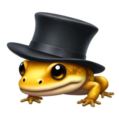 salamander with a hat sticker