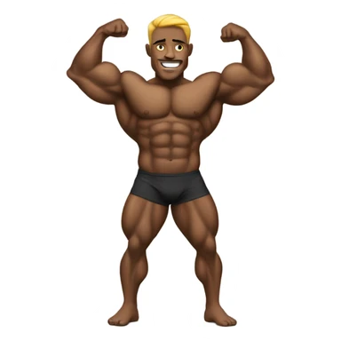 A body builder posing sticker