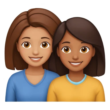 Two brown girls mentally connecting  sticker