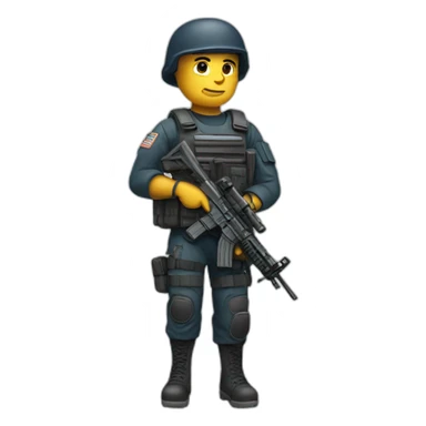 a navy seal holding a rifle sticker