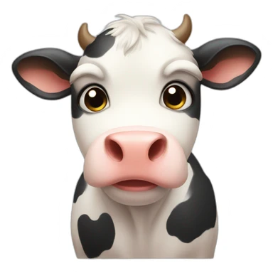cute-cow-sad sticker