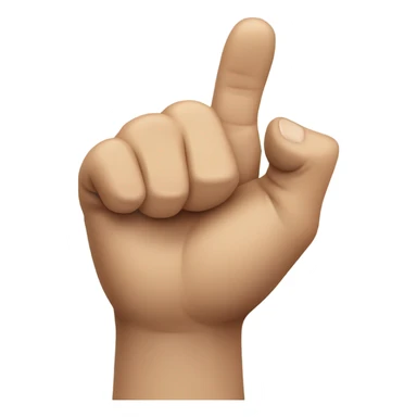 a fist facing up with index finger extended sticker