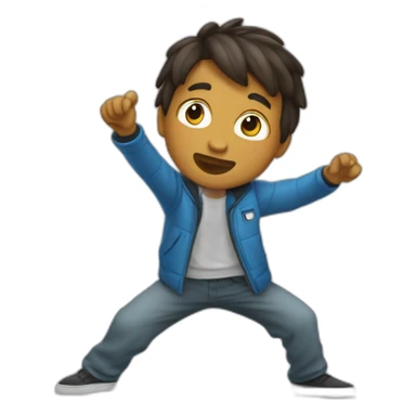 Un garçon qui fait un dab sticker