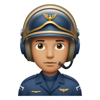 a brutal male military pilot in an aviation helmet and a modern uniform. maximum quality sticker