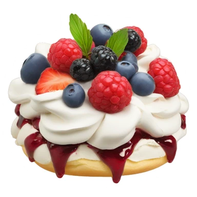 Pavlova with berries  sticker