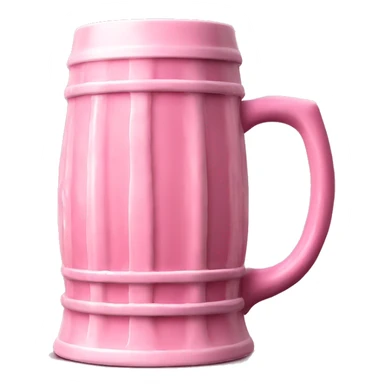 Realistic isolated pink ceramic oktoberfest beer stein. sticker