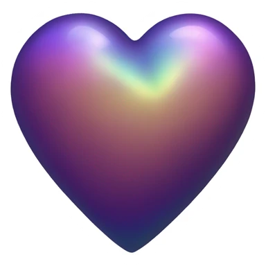 dark iridescent scale heart sticker