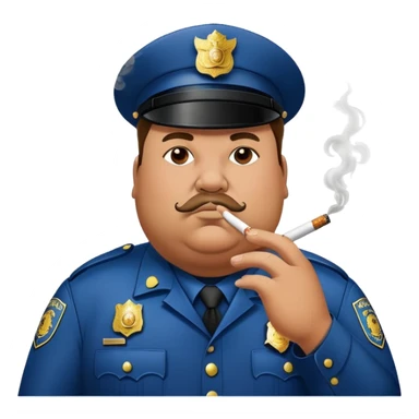 Fat cop smoking blunt  sticker