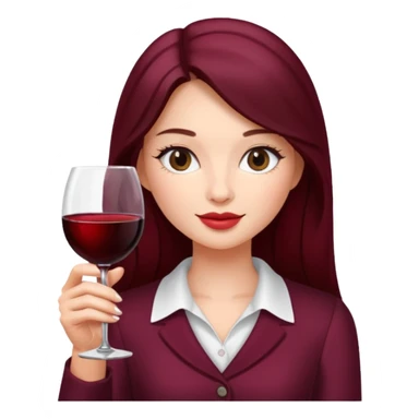 Jennie holding a wine glass sticker