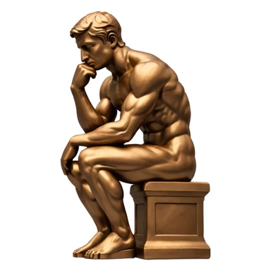 the thinker statue sticker