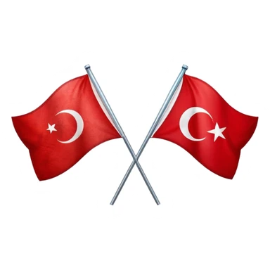 An Albanian mixed flag with Türkish  sticker