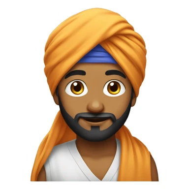 Sikh boy with turban sticker