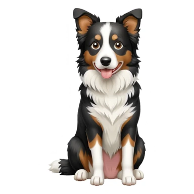 Merle Border Collie Sitting sticker