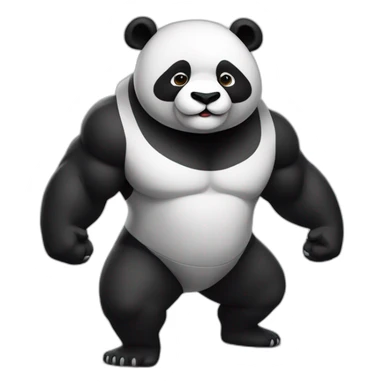 Panda qui fait de la musculation sticker