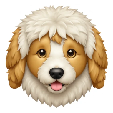 Golden doodle white sticker