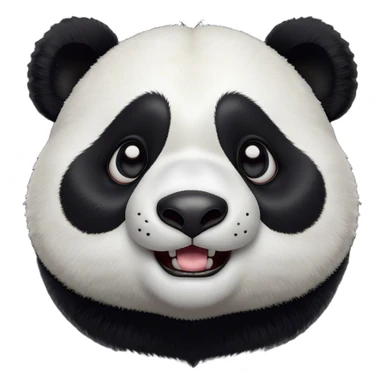 Cinematic Comical Panda Portrait Emoji, Head tilted dramatically with an exaggeratedly amused expression, featuring a striking black and white Fur with a quirky, playful expression and wide, expressive eyes filled with humorous disbelief, Simplified yet hilariously expressive features, highly detailed, glowing with a slightly sassy glow, high shine, dramatic yet playful, stylized with an air of cheeky charm, bright and endearing, soft glowing outline, capturing the essence of a spirited and over-the-top panda, so meme-worthy it feels like it could roll its eyes into internet fame instantly! sticker
