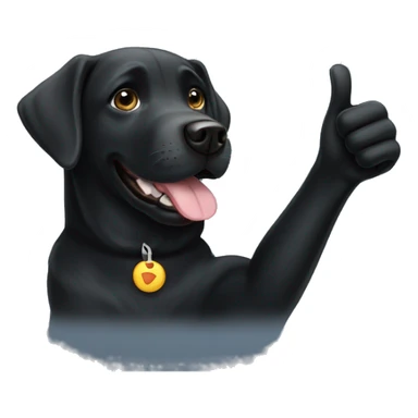 black labrador giving thumbs up sticker