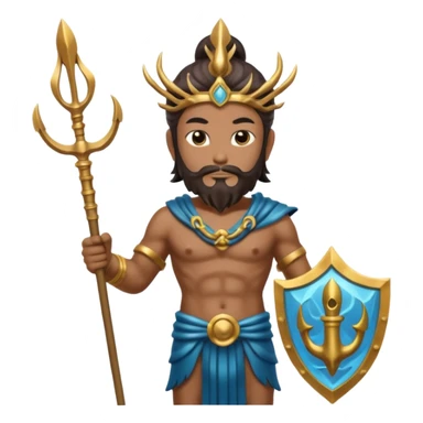 japanese god with Poseidon trident sticker
