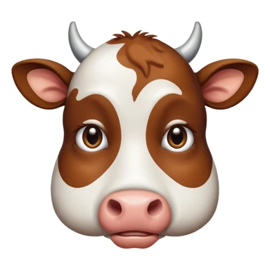 very sad cow sticker