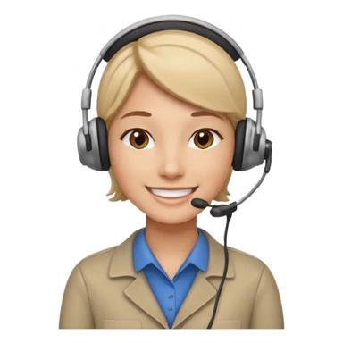 HR assistant, friendly office worker sticker