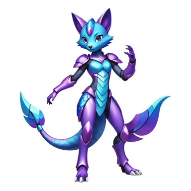 Shiny Cool Anthro Sona Fakemon Full Body sticker