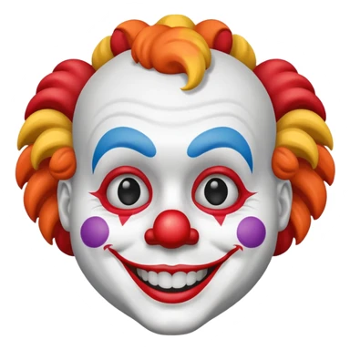 classic clown face emoji sticker