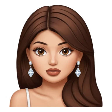 kylie jenner wear diamond earrings sticker