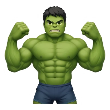 Hulk flexing his muscles  sticker