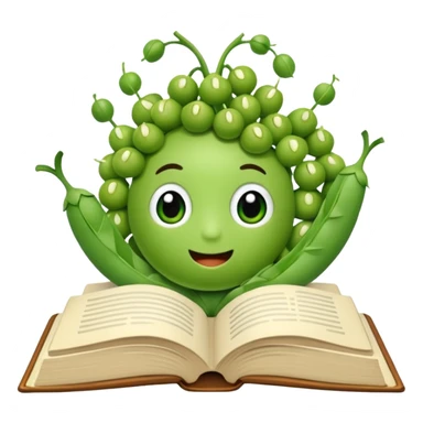 Book a teenie with some peas sticker