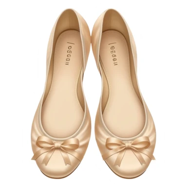 Beige silk ballerina shoes sticker
