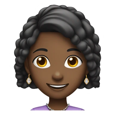 smiling girl with jewelry sticker