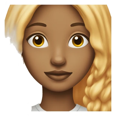 Blonde girl with orange cat sticker