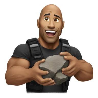 The rock eating a rock  sticker