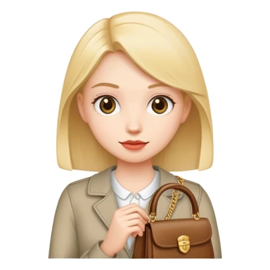 Thin girl holding a purse  sticker