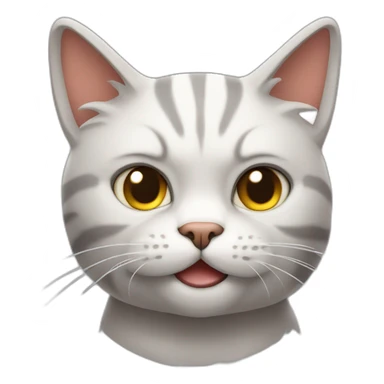 a cat with muscles as whole body that is looking a little sceptical sticker