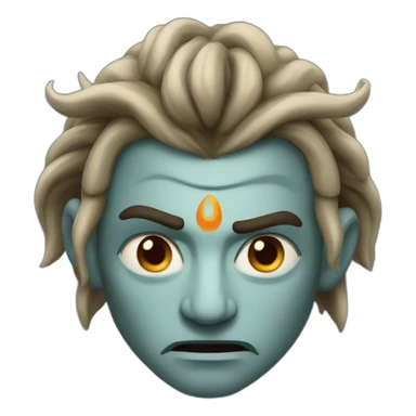 lord-shiva-in-anger-only-face-expression sticker