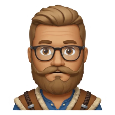 Glasses-Wearing wild viking sticker