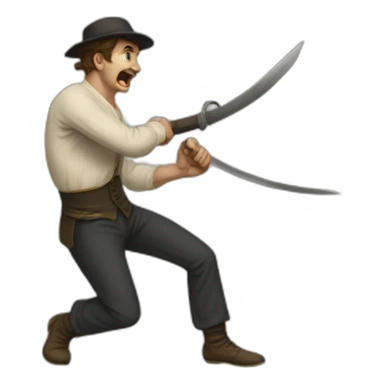 Men fighting from 1900 sticker