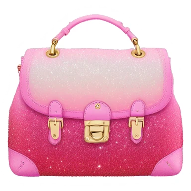 Pink ombre Juicy Couture Bag with glitter  sticker