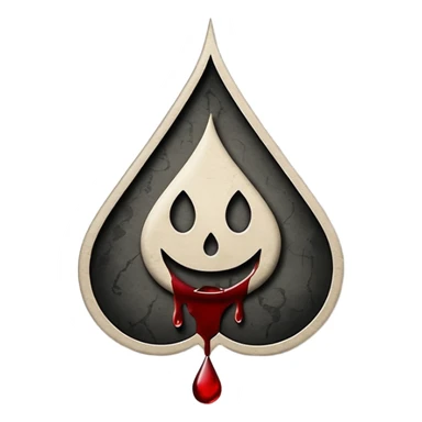 Minimalist emoji-style sticker of a gothic paper with “your soul” in blackletter, desaturated blood drop as signature, grayscale ink and parchment texture



 sticker