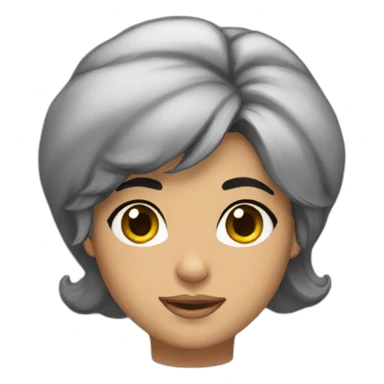 Persian auntie black hair sticker