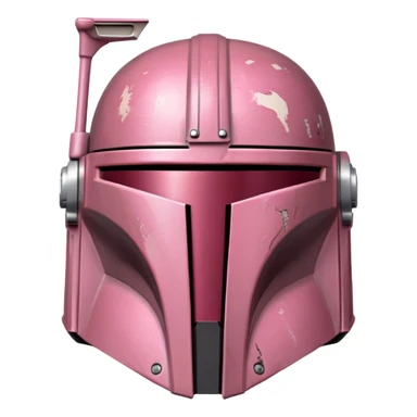 pink mandalorian helmet sticker