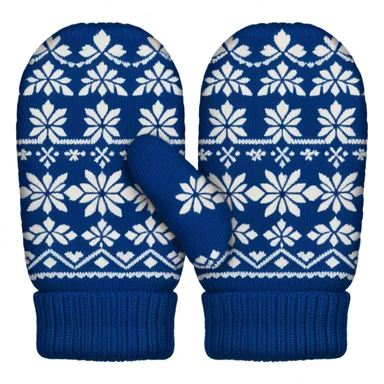 norwegian knit mittens selbu blue sticker