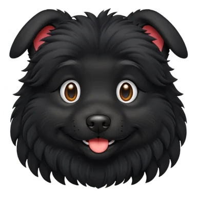 perro negro emoji para copiar y egar sticker
