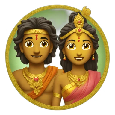 god-rama and sita sticker
