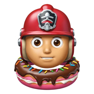 Donut with trooper ha sticker