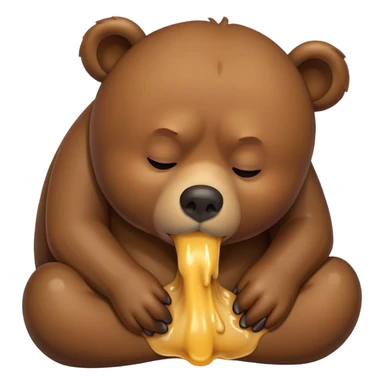 bear that is vomiting sticker